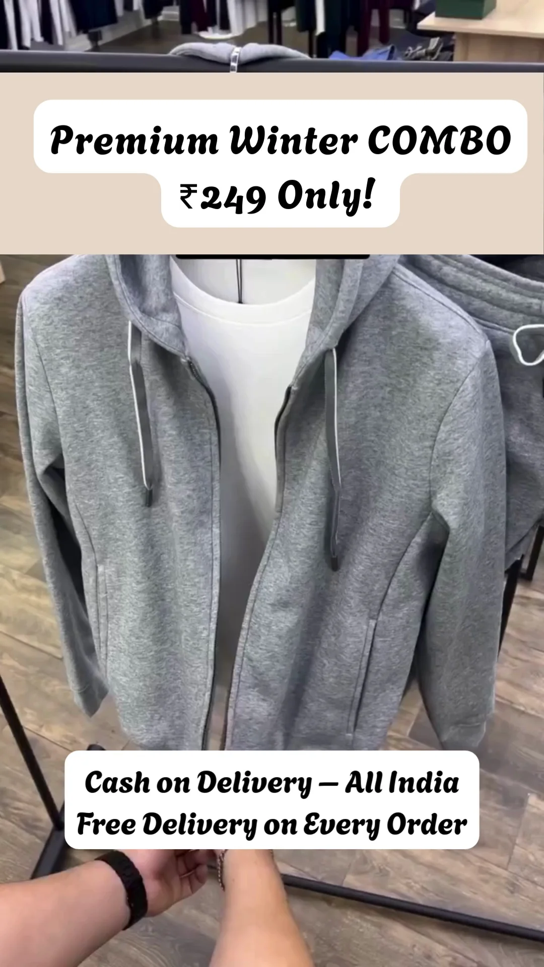 Premium Winter Zip-Up Hoodie Combo Warm Stylish Casual Daily Wear